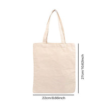 Load image into Gallery viewer, White Canvas Shopping Bags Eco Reusable Foldable Shoulder Bag Large Handbag Fabric Cotton Tote Bag for Women Shopping Bags
