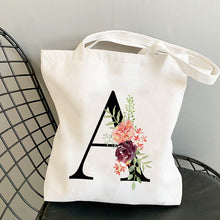 Load image into Gallery viewer, Summer New Flower Letter Bolsa Feminina Shoulder Canvas Bags Large Capacity Wild Messenger Bag Cute Fun Handbag
