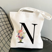 Load image into Gallery viewer, Summer New Flower Letter Bolsa Feminina Shoulder Canvas Bags Large Capacity Wild Messenger Bag Cute Fun Handbag
