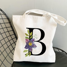 Load image into Gallery viewer, Summer New Flower Letter Bolsa Feminina Shoulder Canvas Bags Large Capacity Wild Messenger Bag Cute Fun Handbag
