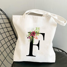 Load image into Gallery viewer, Summer New Flower Letter Bolsa Feminina Shoulder Canvas Bags Large Capacity Wild Messenger Bag Cute Fun Handbag
