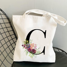 Load image into Gallery viewer, Summer New Flower Letter Bolsa Feminina Shoulder Canvas Bags Large Capacity Wild Messenger Bag Cute Fun Handbag
