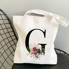 Load image into Gallery viewer, Summer New Flower Letter Bolsa Feminina Shoulder Canvas Bags Large Capacity Wild Messenger Bag Cute Fun Handbag
