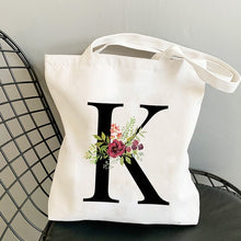 Load image into Gallery viewer, Summer New Flower Letter Bolsa Feminina Shoulder Canvas Bags Large Capacity Wild Messenger Bag Cute Fun Handbag
