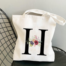 Load image into Gallery viewer, Summer New Flower Letter Bolsa Feminina Shoulder Canvas Bags Large Capacity Wild Messenger Bag Cute Fun Handbag
