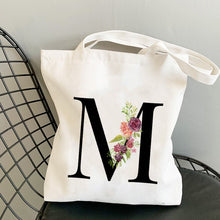 Load image into Gallery viewer, Summer New Flower Letter Bolsa Feminina Shoulder Canvas Bags Large Capacity Wild Messenger Bag Cute Fun Handbag
