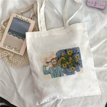 Load image into Gallery viewer, Van Gogh shopping Bag Art Oil Painting Graphic Canvas Shoulder Bag Cute Female Harajuku Ulzzang Grunge Tote Shopper Bag
