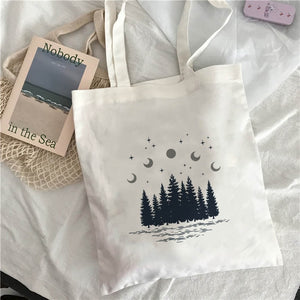 Van Gogh shopping Bag Art Oil Painting Graphic Canvas Shoulder Bag Cute Female Harajuku Ulzzang Grunge Tote Shopper Bag