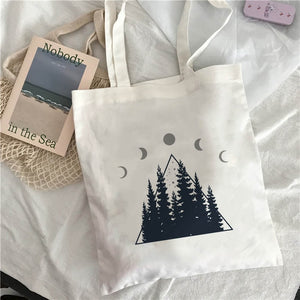 Van Gogh shopping Bag Art Oil Painting Graphic Canvas Shoulder Bag Cute Female Harajuku Ulzzang Grunge Tote Shopper Bag