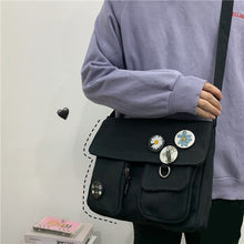 Load image into Gallery viewer, Canvas Diagonal Cross Bag Youth Fashion Casual Version Ladies Large Capacity Shoulder Bag Solid Color  Women Messenger Bags
