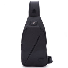Load image into Gallery viewer, TINYAT Sling bag For 7.9 pad Black Casual Functional Men Chest Bag Pack dual earphone jack Men Shoulder Messenger Bags Pack Bag
