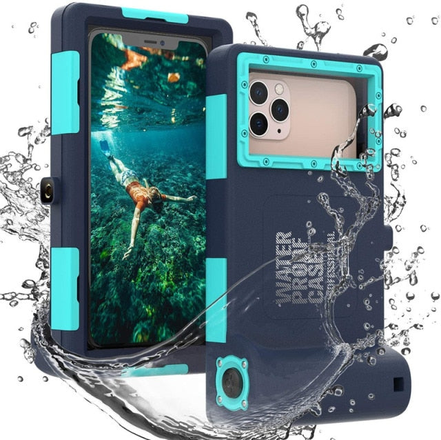 Waterproof 15 Meter Diving Case for iPhone X XS 11 12 pro Max Mini 6 7 8 Plus Under Water Swimming Case for Samsung Galaxy S8 S9