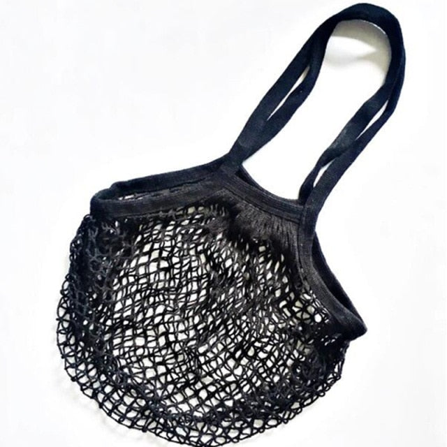 Totes Mesh Bag Cotton String Produce Shopping Turtle-bags Grocery Long Handle Net Shoulder-Bag Fruit Vegetable Reusable