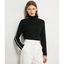 Load image into Gallery viewer, AMII Minimalism Autumn Winter Sweater For Women Causal Spliced Slim Fit Women&#39;s Turtleneck Sweaters Sweaters For Female 12040580
