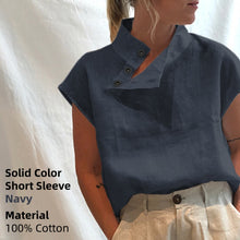 Load image into Gallery viewer, Celmia Stylish Women Shirts 2022 Summer Cotton Linen Oversized Blouses Short Sleeve Blusas Casual Loose Camisas Solid Tunic Top
